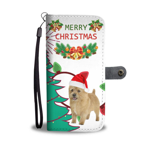 Cute Norwich Terrier Christmas Print Wallet Case-Free Shipping