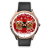 Yorkshire Terrier (Yorkie) Christmas Print Wrist Watch-Free Shipping