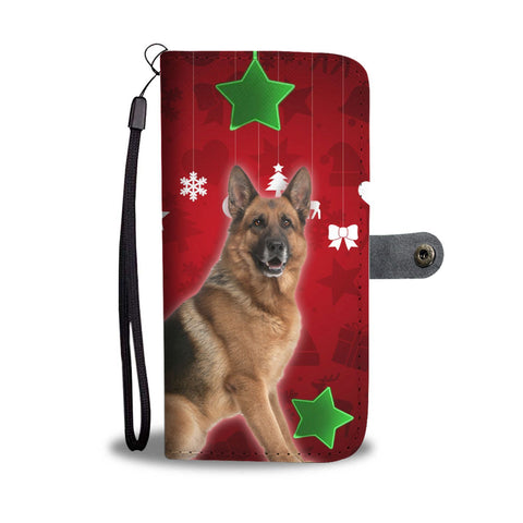 German Shepherd On Christmas Print Wallet Case-Free Shipping