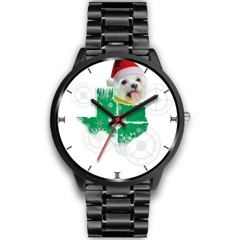 Maltese dog Texas Christmas Special Wrist Watch-Free Shipping