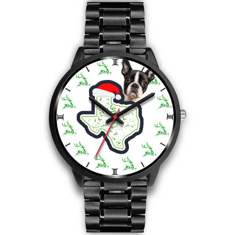 Boston Terrier Texas Christmas Special Wrist Watch-Free Shipping