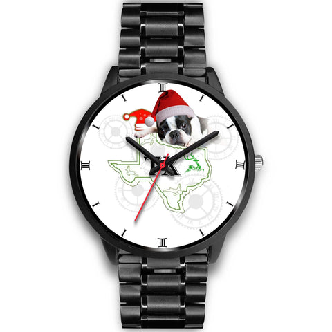 Cute Boston Terrier Texas Christmas Special Wrist Watch-Free Shipping