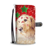 Golden Retriever On Christmas Print Wallet Case- Free Shipping