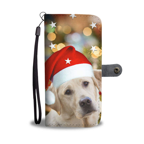 Labrador Retriever On Christmas Print Wallet Case-Free Shipping