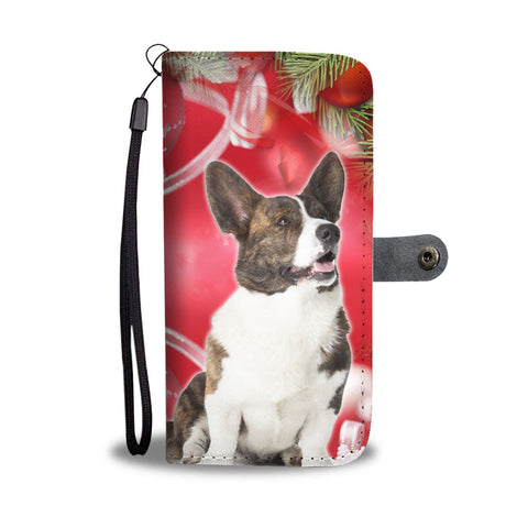 Cardigan Welsh Corgi On Christmas Print Wallet Case-Free Shipping