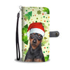 Miniature Pinscher On Christmas Print Wallet Case-Free Shipping