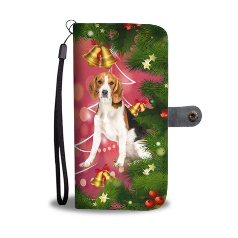 Cute Beagle Christmas Print Wallet Case-Free Shipping