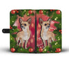 Cute Chihuahua Dog Christmas Print Wallet Case-Free Shipping