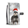 Miniature Schnauzer On Christmas Print Wallet Case-Free Shipping