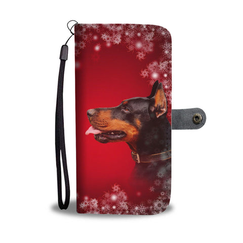 Doberman Pinscher Dog Christmas Print Wallet Case-Free Shipping