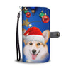 Cute Pembroke Welsh Corgi Christmas Print Wallet Case-Free Shipping