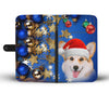 Cute Pembroke Welsh Corgi Christmas Print Wallet Case-Free Shipping