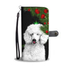 Lovely Poodle Dog Christmas Print Wallet Case-Free Shipping