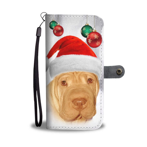 Cute Shar Pei On Christmas Print Wallet Case-Free Shipping