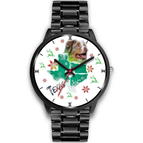 Australian Shepherd Dog Texas Christmas Special Wrist Watch-Free Shipping