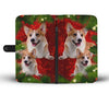 Lovely Pembroke Welsh Corgi Christmas Print Wallet Case-Free Shipping