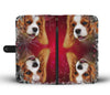 Cavalier King Charles Spaniel Dog Christmas Print Wallet Case-Free Shipping