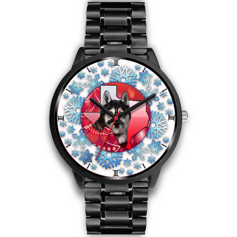 Siberian Husky Dog Texas Christmas Special Wrist Watch-Free Shipping