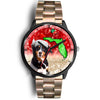 Bernese Mountain Dog On Christmas Florida Wrist Watch-Free Shipping