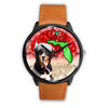 Bernese Mountain Dog On Christmas Florida Wrist Watch-Free Shipping