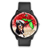 Bernese Mountain Dog On Christmas Florida Wrist Watch-Free Shipping