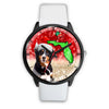 Bernese Mountain Dog On Christmas Florida Wrist Watch-Free Shipping