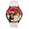 Bernese Mountain Dog On Christmas Florida Wrist Watch-Free Shipping