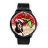 Bernese Mountain Dog On Christmas Florida Wrist Watch-Free Shipping