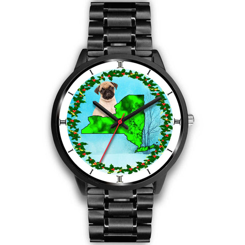 Cute Pug New York Christmas Special Wrist Watch-Free Shipping