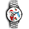 Bichon Frise On Christmas Florida Wrist Watch-Free Shipping