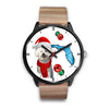 Bichon Frise On Christmas Florida Wrist Watch-Free Shipping