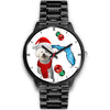 Bichon Frise On Christmas Florida Wrist Watch-Free Shipping