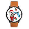 Bichon Frise On Christmas Florida Wrist Watch-Free Shipping