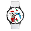 Bichon Frise On Christmas Florida Wrist Watch-Free Shipping