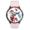 Bichon Frise On Christmas Florida Wrist Watch-Free Shipping