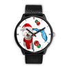 Bichon Frise On Christmas Florida Wrist Watch-Free Shipping