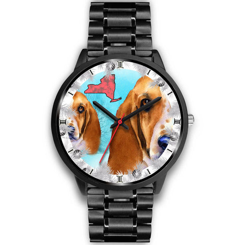 Basset Hound Dog New York Christmas Special Wrist Watch-Free Shipping