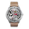 Boston Terrier California Christmas Special Silver Wrist Watch-Free Shipping