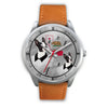 Boston Terrier California Christmas Special Silver Wrist Watch-Free Shipping