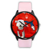 Cute Bichon Frise On Christmas Florida Wrist Watch-Free Shipping