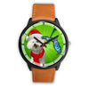 Lovely Bichon Frise On Christmas Florida Wrist Watch-Free Shipping