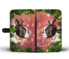 Boston Terrier Dog Christmas Print Wallet Case-Free Shipping