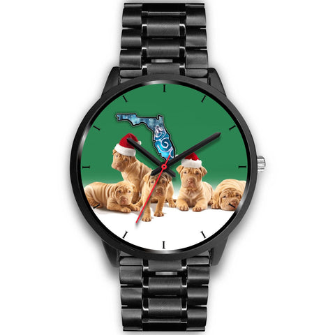 Cute Shar Pie On Christmas Florida Wrist Watch-Free Shipping