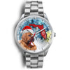 Bloodhound On Christmas Florida Wrist Watch-Free Shipping