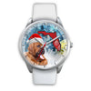 Bloodhound On Christmas Florida Wrist Watch-Free Shipping