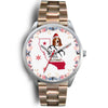 Basset Hound California Christmas Special Silver Wrist Watch-Free Shipping