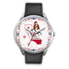 Basset Hound California Christmas Special Silver Wrist Watch-Free Shipping