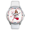 Basset Hound California Christmas Special Silver Wrist Watch-Free Shipping