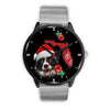 Cute Border Collie On Christmas Florida Wrist Watch-Free Shipping