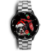 Cute Border Collie On Christmas Florida Wrist Watch-Free Shipping